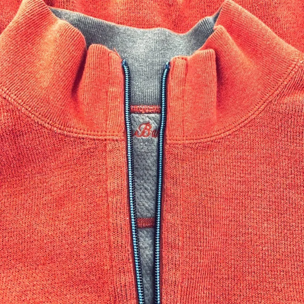 TOMMY BAHAMA SALMON Unusual Light Fleece Quarter Zip Top Sz XL